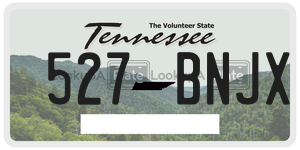 527BNJX  license plate in TN