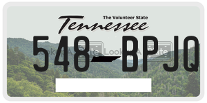 548BPJQ license plate in Tennessee