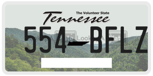 554BFLZ  license plate in TN