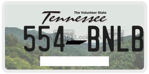 554BNLB  license plate in TN