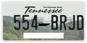 554BRJD license plate in Tennessee