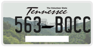 563BQCC  license plate in TN