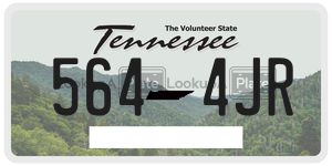5644JR  license plate in TN