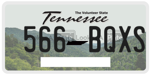 566BQXS  license plate in TN