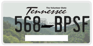 568BPSF  license plate in TN