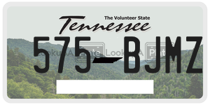 575BJMZ license plate in Tennessee
