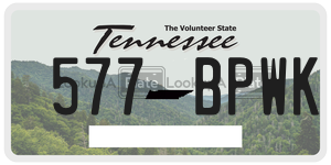 577BPWK  license plate in TN