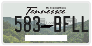 583BFLL  license plate in TN
