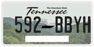 592BBYH  license plate in TN