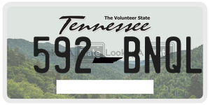592BNQL  license plate in TN