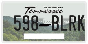 598BLRK  license plate in TN