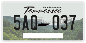 5AQ037  license plate in TN