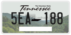 5EA188  license plate in TN