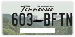 603BFTN license plate in Tennessee