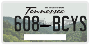 608BCYS  license plate in TN