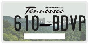 610BDVP  license plate in TN