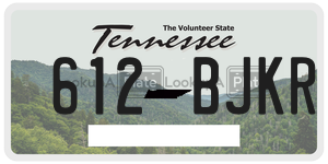 612BJKR  license plate in TN