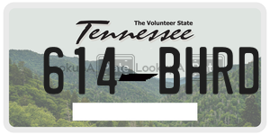 614BHRD  license plate in TN
