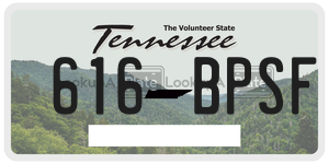 616BPSF  license plate in TN