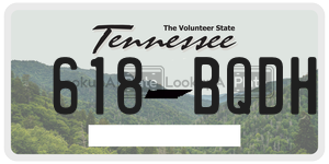 618BQDH  license plate in TN