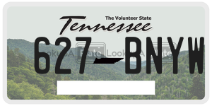 627BNYW  license plate in TN