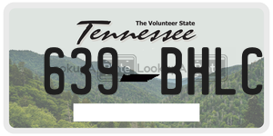 639BHLC  license plate in TN