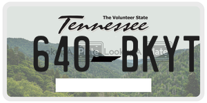 640BKYT  license plate in TN