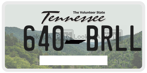 640BRLL  license plate in TN