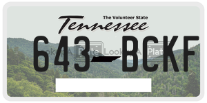 643BCKF  license plate in TN