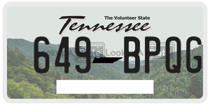 649BPQG  license plate in TN