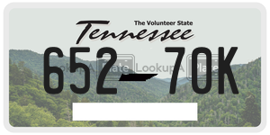 65270K  license plate in TN