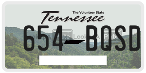 654BQSD  license plate in TN