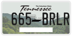 665BRLR  license plate in TN