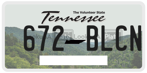 672BLCN  license plate in TN
