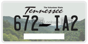 672IA2  license plate in TN