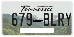 679BLRY  license plate in TN