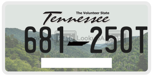 681250T  license plate in TN