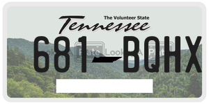 681BQHX  license plate in TN
