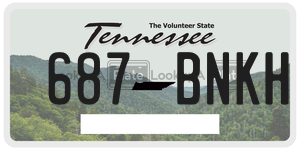 687BNKH  license plate in TN