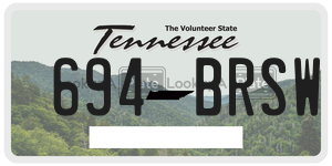 694BRSW  license plate in TN