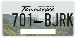 701BJRK  license plate in TN