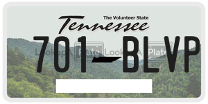 701BLVP  license plate in TN