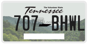 707BHWL  license plate in TN