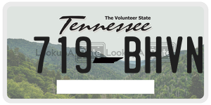 719BHVN  license plate in TN