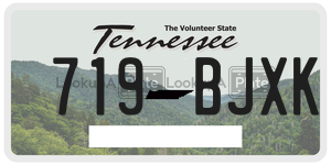 719BJXK license plate in Tennessee