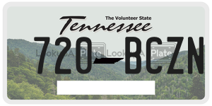 720BCZN  license plate in TN