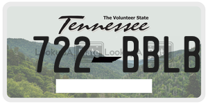 722BBLB  license plate in TN
