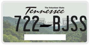 722BJSS  license plate in TN
