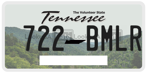 722BMLR  license plate in TN