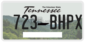 723BHPX  license plate in TN